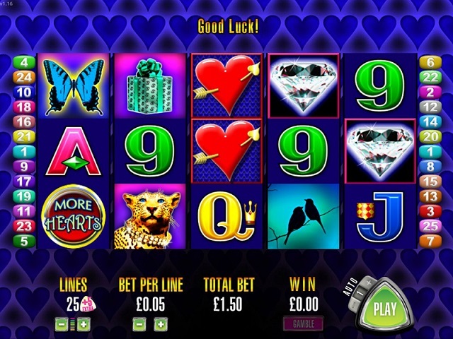 Play more hearts slot machine online, free play